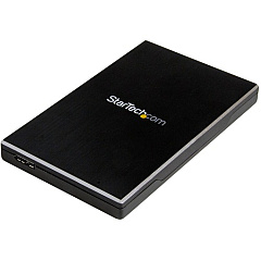 StarTech 2.5" External Hard Drive Enclosure - Supports UASP - Aluminum - USB 3.1 Enclosure - SSD/HDD Enclosure (S251BMU313)