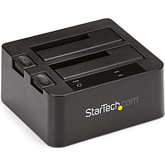 StarTech Dual-Bay USB 3.1 to SATA Hard Drive Docking Station, 2.5/3.5" SATA I/II/III, SSD/HDD Dock, USB Hard Drive Bay, Top-Loading (SDOCK2U313) StarTech Dual-Bay USB 3.1 to SATA Hard Drive Docking Station, 2.5/3.5" SATA I/II/III, SSD/HDD Dock, USB Hard Drive Bay, Top-Loading (SDOCK2U313)