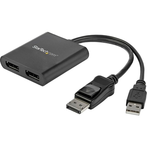 StarTech 2-Port Multi Monitor Adapter, DisplayPort 1.2 MST Hub, Dual 4K 30Hz, Video Splitter for Extended Desktop Mode, Windows Only (MSTDP122DP)