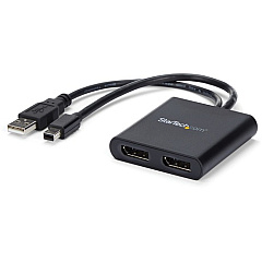 StarTech 2-Port Multi Monitor Adapter, Mini DisplayPort to DP MST Hub, Dual 4K 30Hz, Video Splitter for Extended Desktop Mode, Windows (MSTMDP122DP)