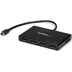 StarTech 4-Port Multi Monitor Adapter, Mini DisplayPort 1.2 to DP MST Hub, 4x 1080p, Video Splitter for Extended Desktop Mode, Windows (MSTMDP124DP) StarTech 4-Port Multi Monitor Adapter, Mini DisplayPort 1.2 to DP MST Hub, 4x 1080p, Video Splitter for Extended Desktop Mode, Windows (MSTMDP124DP)