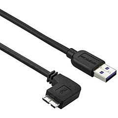 StarTech 2m 6 ft Slim Micro USB 3.0 Cable - M/M - USB 3.0 A to Left-Angle Micro USB - USB 3.1 Gen 1 (5 Gbps) (USB3AU2MLS) StarTech 2m 6 ft Slim Micro USB 3.0 Cable - M/M - USB 3.0 A to Left-Angle Micro USB - USB 3.1 Gen 1 (5 Gbps) (USB3AU2MLS)