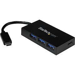 StarTech USB C Hub - 4 Port USB-C to USB-A (3x) and USB-C (1x) - Bus Powered USB Hub - USB Type C Hub - Port Expander (HB30C3A1CFB)