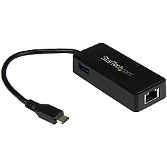 StarTech USB-C to Ethernet Gigabit Adapter ? Thunderbolt 3 Compatible ? USB Type C Network Adapter ? USB C Ethernet Adapter (US1GC301AU)