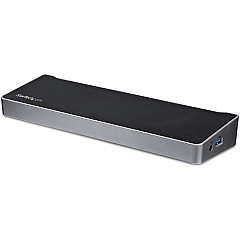 StarTech USB 3.0 Triple Monitor Docking Station - Compatible with Windows / macOS - Supports Three Displays - 2 x DisplayPort and HDMI or 4K Ultra HD on a Single Monitor - USB3DOCKH2DP