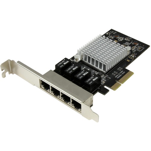StarTech 4-Port Gigabit Ethernet Network Card - PCI Express, Intel I350 NIC - Quad Port PCIe Network Adapter Card w/ Intel Chip (ST4000SPEXI)