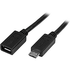 StarTech 0.5m 20in Micro-USB Extension Cable - M/F - Micro USB Male to Micro USB Female Cable (USBUBEXT50CM) StarTech 0.5m 20in Micro-USB Extension Cable - M/F - Micro USB Male to Micro USB Female Cable (USBUBEXT50CM)