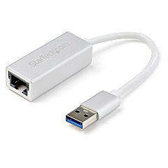StarTech USB 3.0 to Gigabit Network Adapter - Silver - Sleek Aluminum Design Ideal for MacBook, Chromebook or Tablet (USB31000SA) StarTech USB 3.0 to Gigabit Network Adapter - Silver - Sleek Aluminum Design Ideal for MacBook, Chromebook or Tablet (USB31000SA)