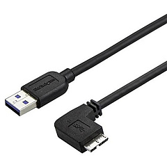StarTech 0.5m 20in Slim Micro USB 3.0 Cable - M/M - USB 3.0 A to Right-Angle Micro USB - USB 3.1 Gen 1 (5 Gbps) (USB3AU50CMRS) StarTech 0.5m 20in Slim Micro USB 3.0 Cable - M/M - USB 3.0 A to Right-Angle Micro USB - USB 3.1 Gen 1 (5 Gbps) (USB3AU50CMRS)