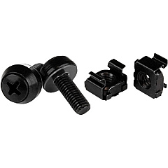 StarTech M6 x 12mm - Screws and Cage Nuts - 100 Pack, Black - M6 Mounting Screws & Cage Nuts for Server Rack & Cabinet (CABSCREWM62B) StarTech M6 x 12mm - Screws and Cage Nuts - 100 Pack, Black - M6 Mounting Screws & Cage Nuts for Server Rack & Cabinet (CABSCREWM62B)