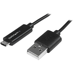 StarTech 1m 3 ft Micro-USB Cable with LED Charging Light - M/M - USB to Micro USB Cable (USBAUBL1M)