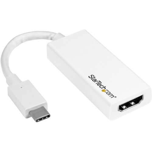 StarTech - USB-C to HDMI Adapter - 4K 30Hz - White - USB Type-C to HDMI Adapter - USB 3.1 - Thunderbolt 3 Compatible (CDP2HDW)