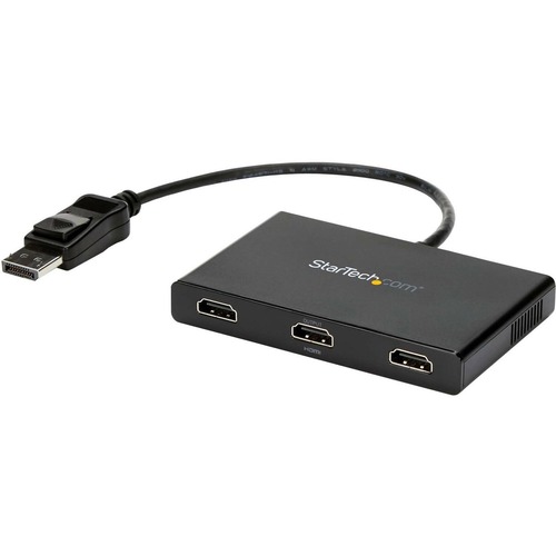 StarTech 3-Port Multi Monitor Adapter, DisplayPort to 3x HDMI MST Hub, Triple 1080p, Video Splitter for Extended Desktop Mode, Windows (MSTDP123HD)