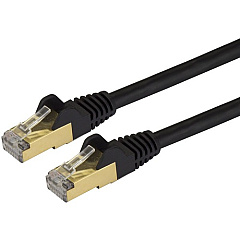 StarTech 14ft CAT6a Ethernet Cable - 10 Gigabit Category 6a Shielded Snagless 100W PoE Patch Cord - 10Gb Black UL Certified Wiring/TIA (C6ASPAT14BK)