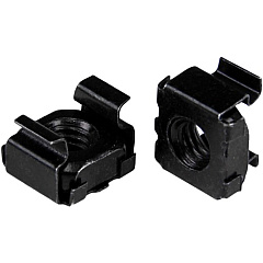 StarTech M5 Cage Nuts - 100 Pack, Black - M5 Mounting Cage Nuts for Server Rack & Cabinet (CABCAGENUT2B)