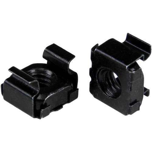 StarTech M5 Cage Nuts - 50 Pack, Black - M5 Mounting Cage Nuts for Server Rack & Cabinet (CABCAGENUTSB)