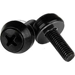 StarTech M5 x 12mm - Screws - 50 Pack, Black - M5 Mounting Screws for Server Rack & Cabinet (CABSCREWSB)