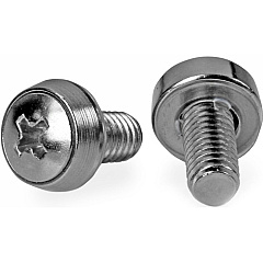StarTech M6 x 12mm - Screws - 100 Pack - M6 Mounting Screws for Server Rack & Cabinet (CABSCREWSM62)