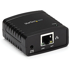 StarTech 10/100Mbps Ethernet to USB 2.0 Network LPR Print Server - USB Print Server with 10Base-T/100Base-TX Auto-sensing (PM1115U2)