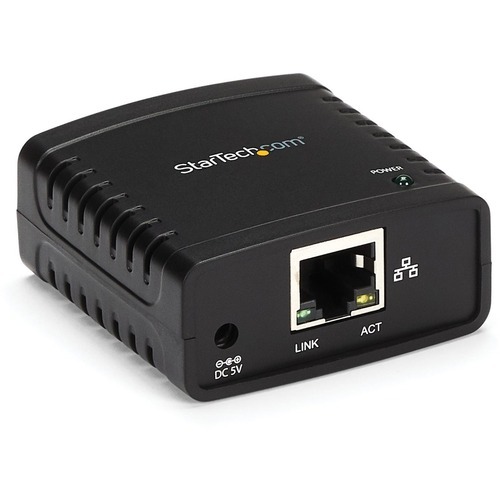 StarTech 10/100Mbps Ethernet to USB 2.0 Network LPR Print Server - USB Print Server with 10Base-T/100Base-TX Auto-sensing (PM1115U2)