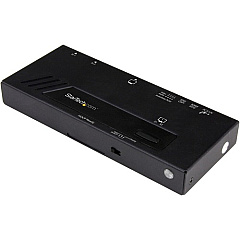 StarTech 2-Port HDMI Automatic Video Switch - 4K 2x1 HDMI Switch with Fast Switching, Auto-Sensing and Serial Control (VS221HD4KA)