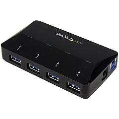 StarTech 4-Port USB 3.0 Hub plus Dedicated Charging Port - 1 x 2.4A Port - Desktop USB Hub and Fast-Charging Station (ST53004U1C) StarTech 4-Port USB 3.0 Hub plus Dedicated Charging Port - 1 x 2.4A Port - Desktop USB Hub and Fast-Charging Station (ST53004U1C)