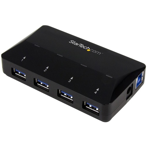 StarTech 4-Port USB 3.0 Hub plus Dedicated Charging Port - 1 x 2.4A Port - Desktop USB Hub and Fast-Charging Station (ST53004U1C)