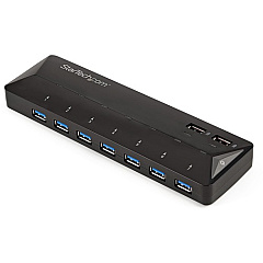 StarTech 7-Port USB 3.0 Hub plus Dedicated Charging Ports - 2 x 2.4A Ports - Desktop USB Hub and Fast-Charging Station (ST93007U2C) StarTech 7-Port USB 3.0 Hub plus Dedicated Charging Ports - 2 x 2.4A Ports - Desktop USB Hub and Fast-Charging Station (ST93007U2C)