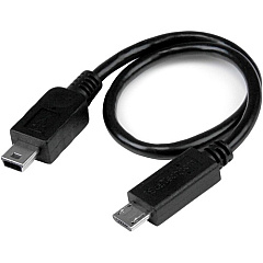 StarTech 8in USB OTG Cable - Micro USB to Mini USB - M/M - USB OTG Adapter - 8 inch (UMUSBOTG8IN) StarTech 8in USB OTG Cable - Micro USB to Mini USB - M/M - USB OTG Adapter - 8 inch (UMUSBOTG8IN)