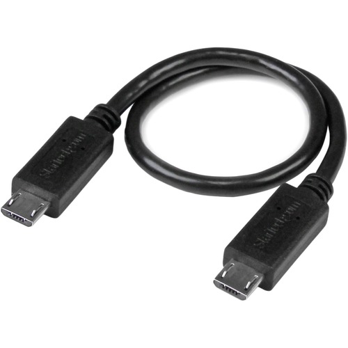 StarTech 8in USB OTG Cable - Micro USB to Micro USB - M/M - USB OTG Adapter - 8 inch (UUUSBOTG8IN)