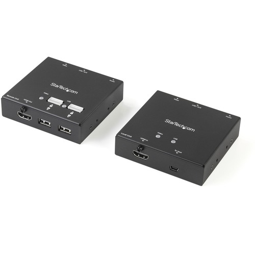 StarTech HDMI over CAT6 Extender with 4-port USB Hub - Remote HDMI over CAT5 or CAT6 - 165 ft (50m) - 1080p (ST121USBHD)