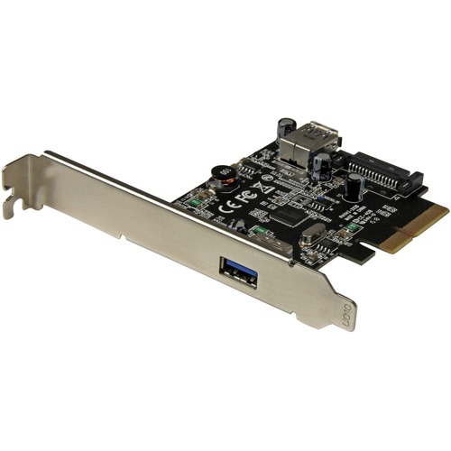 StarTech 2 Port USB 3.1 (10Gbps) Card - USB-A 1x External 1x Internal - PCIe USB 3.1 Card with Type-A - PCI Express - Supports UASP (PEXUSB311EI)