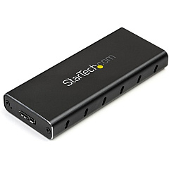 StarTech M.2 SSD Enclosure for M.2 SATA SSDs - USB 3.1 (10Gbps) with USB-C Cable - External Enclosure for USB-C Host - Aluminum (SM21BMU31C3)