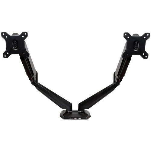 StarTech Dual Monitor Arm - USB Hub and Audio Ports in Base - Monitors up to 32" - VESA Monitor Stand Desk Mount (ARMSLIMDUO)