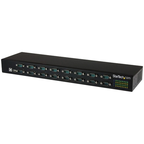 StarTech USB to Serial Hub - 16 Port - COM Port Retention - Rack Mount and Daisy Chainable - FTDI USB to RS232 Hub (ICUSB23216FD)