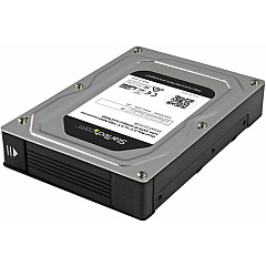 StarTech Dual-Bay 2.5in to 3.5in SATA Hard Drive Adapter Enclosure with RAID - Supports SATA III & RAID 0, 1, Spanning, JBOD Aluminum (35SAT225S3R)