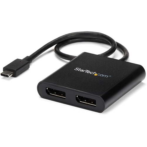 StarTech 2-Port Multi Monitor Adapter - USB-C to DisplayPort 1.2 Video Splitter - USB-C to Dual DP MST Hub - TB3 Compatible - Windows (MSTCDP122DP)