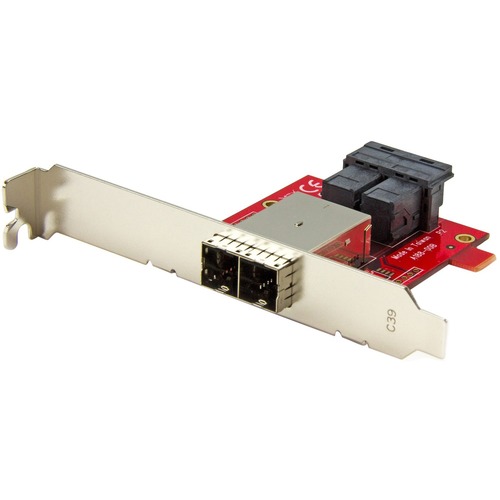 StarTech Mini-SAS Adapter - Dual SFF-8643 to SFF-8644 - with Full and Low-Profile Brackets - 12Gbps (SFF86448PLT2)