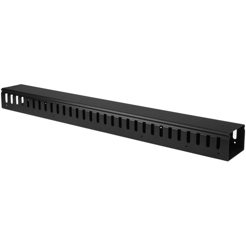 StarTech Vertical Cable Organizer with Finger Ducts - Vertical Cable Management Panel - Rack-Mount Cable Raceway - 0U - 3 ft. (CMVER20UF)