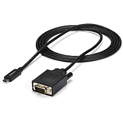 StarTech 6ft/2m USB C to VGA Cable - 1920x1200/1080p USB Type C DP Alt Mode to VGA Video Monitor Adapter Cable -Works w/ Thunderbolt 3 (CDP2VGAMM2MB) StarTech 6ft/2m USB C to VGA Cable - 1920x1200/1080p USB Type C DP Alt Mode to VGA Video Monitor Adapter Cable -Works w/ Thunderbolt 3 (CDP2VGAMM2MB)