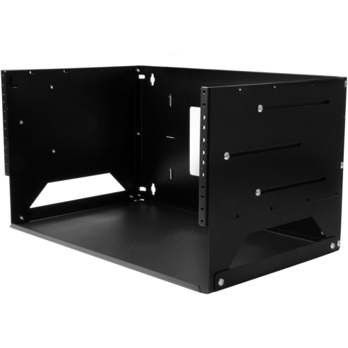 StarTech 4U Wallmount Server Rack with Built-in Shelf - Solid Steel - Adjustable Depth 12in to 18in (WALLSHELF4U)