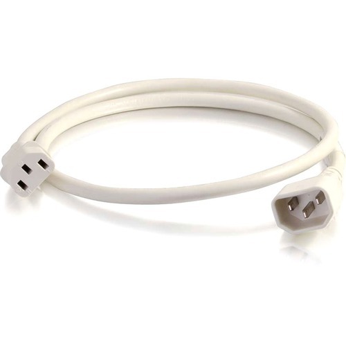 C2G 6ft 18AWG Power Cord (IEC320C14 to IEC320C13) - White (17509)