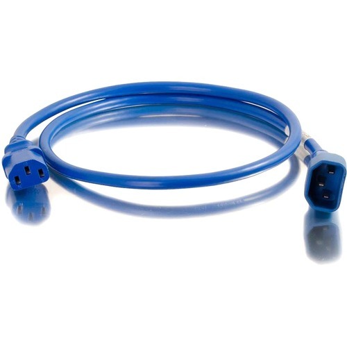 C2G 10ft 14AWG Power Cord (IEC320C14 to IEC320C13) - Blue (17564)