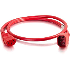 C2G 10ft 14AWG Power Cord (IEC320C14 to IEC320C13) -Red (17565) C2G 10ft 14AWG Power Cord (IEC320C14 to IEC320C13) -Red (17565)