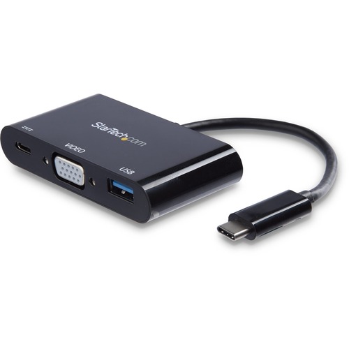 StarTech Star Tech.com USB-C VGA Multiport Adapter - USB-A Port - with Power Delivery (USB PD) - USB C Adapter Converter - USB C Dongle (CDP2VGAUACP)