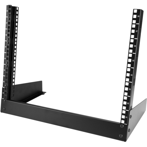 StarTech 8U Desktop Rack - 2-Post Open Frame Rack - 19in Open Frame Desktop Rail Rack - 8U (RK8OD)