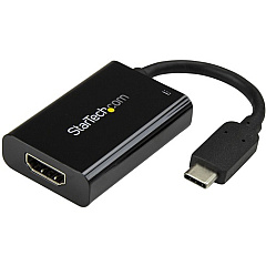 StarTech USB C to HDMI 2.0 Adapter 4K 60Hz with 60W Power Delivery Pass-Through Charging - USB Type-C to HDMI Video Converter - Black (CDP2HDUCP) StarTech USB C to HDMI 2.0 Adapter 4K 60Hz with 60W Power Delivery Pass-Through Charging - USB Type-C to HDMI Video Converter - Black (CDP2HDUCP)