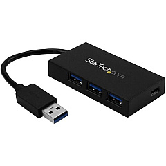 StarTech 4 Port USB 3.0 Hub - USB Type-A to 1x USB-C & 3x USB-A SuperSpeed 5Gbps - USB Bus Powered - Portable/Laptop USB 3.1 Gen 1 Hub (HB30A3A1CFB) StarTech 4 Port USB 3.0 Hub - USB Type-A to 1x USB-C & 3x USB-A SuperSpeed 5Gbps - USB Bus Powered - Portable/Laptop USB 3.1 Gen 1 Hub (HB30A3A1CFB)