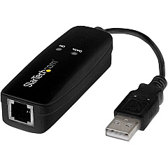 StarTech USB 2.0 Fax Modem - 56K External Hardware USB Dial Up V.92 Modem/ Dongle/Adapter - Computer Data Modem USB to Telephone Jack (USB56KEMH2) StarTech USB 2.0 Fax Modem - 56K External Hardware USB Dial Up V.92 Modem/ Dongle/Adapter - Computer Data Modem USB to Telephone Jack (USB56KEMH2)