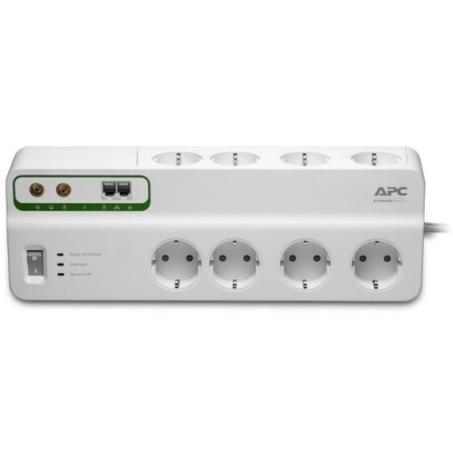 APC Performance SurgeArrest 8 Outlets with Phone & Coax Protection 230V Germany (PMF83VTGR)